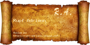 Rupf Adrienn névjegykártya